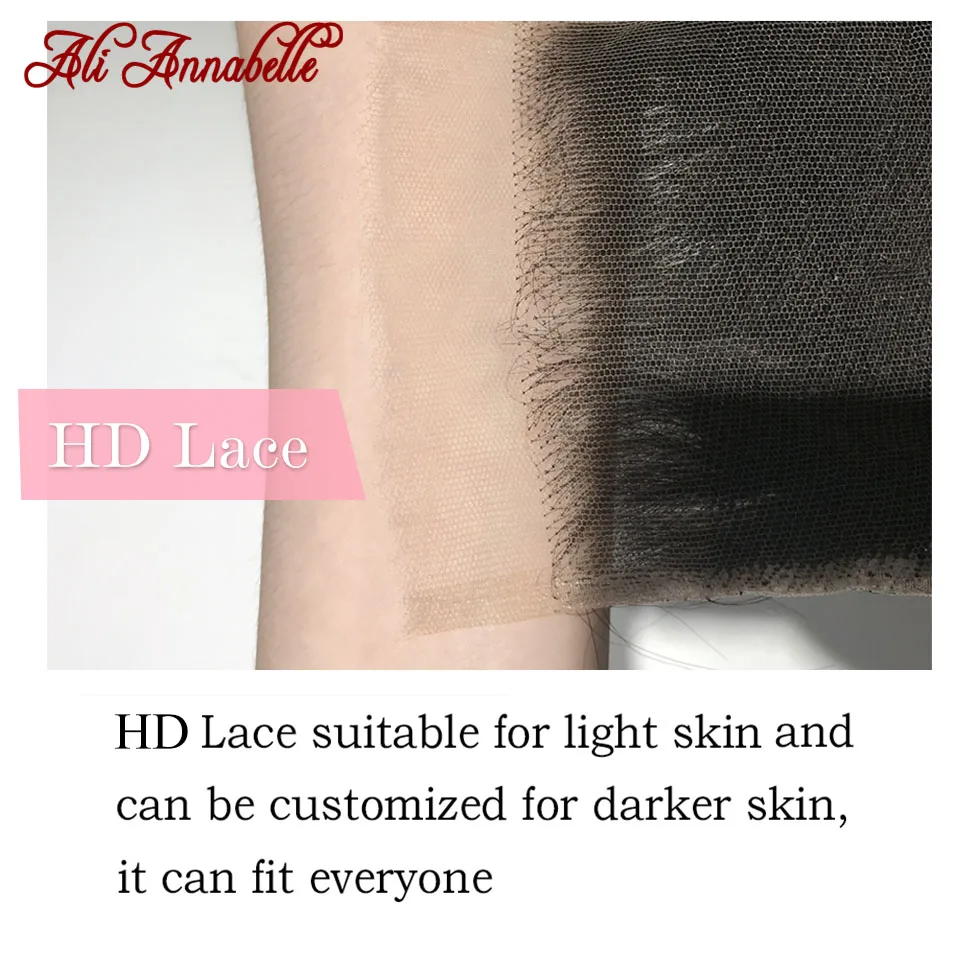 Волнистые пряди для тела с закрытием HD бразильские человеческие волосы Ali Annabelle 10