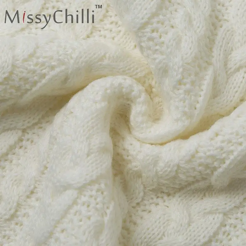 Женское трикотажное платье с открытыми плечами MissyChilli белое вечернее облегающее