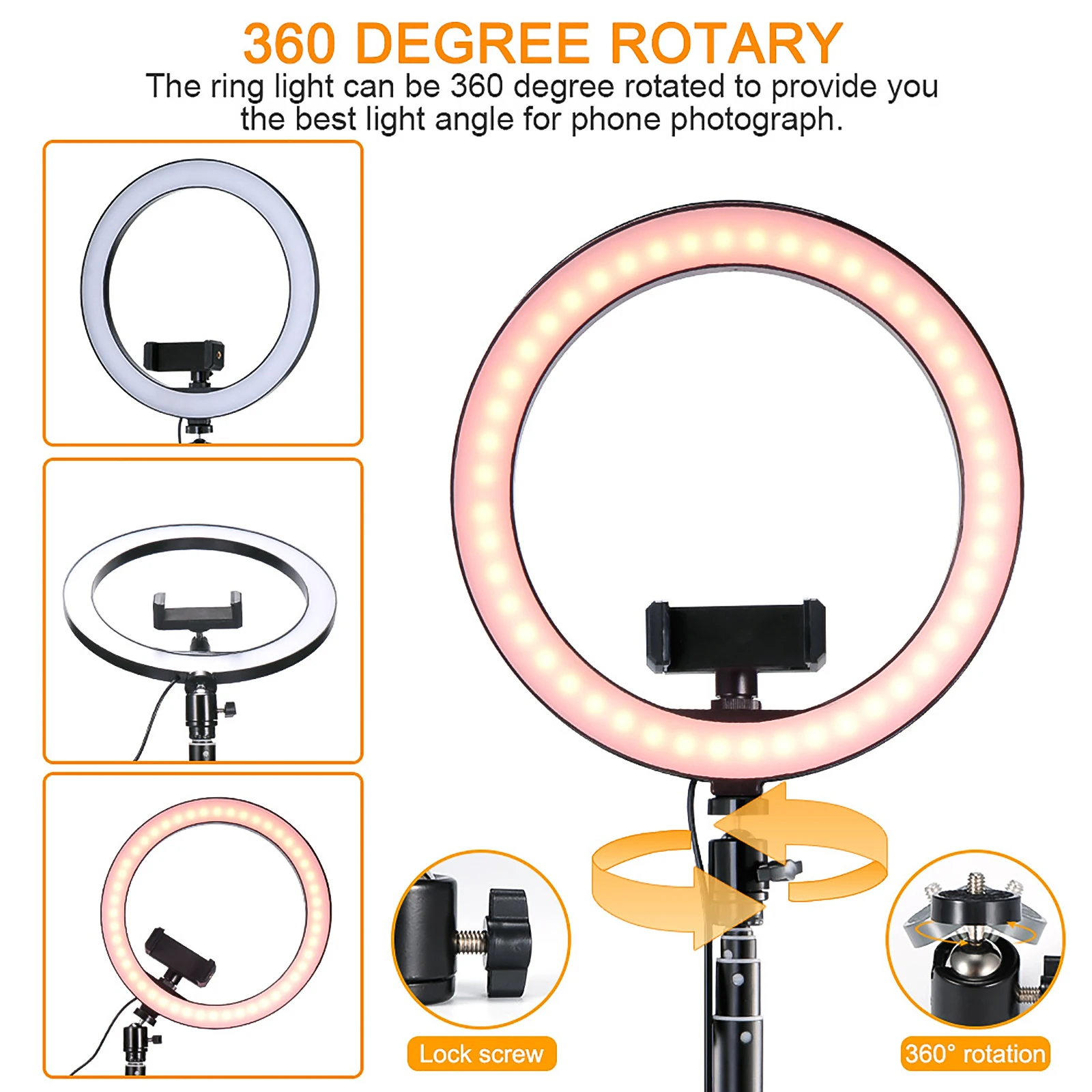 

LED Photography Fill Lighting With Tripod Stand Camera Photo Studio Circle Led Selfie Ring Light Phone Lamp Video Youtube