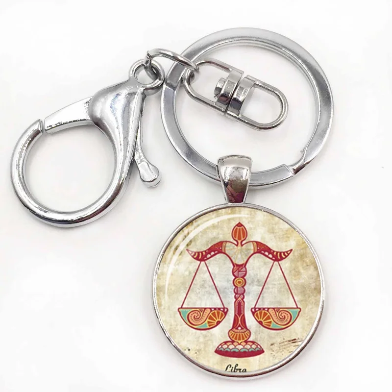Подарок на день рождения 12 Знак зодиака стеклянные купольные украшения брелок