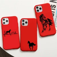 horse pony horse heartbeat phone case for iphone 13 12 11 pro max mini xs 8 7 6 6s plus x se 2020 xr red cover