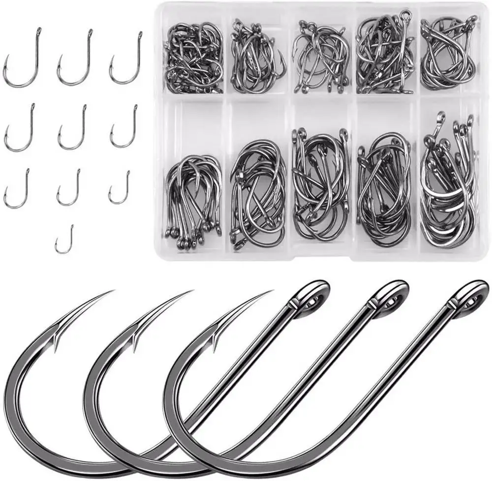 

High Carbon Steel Fishing Hooks Fish Hook Set