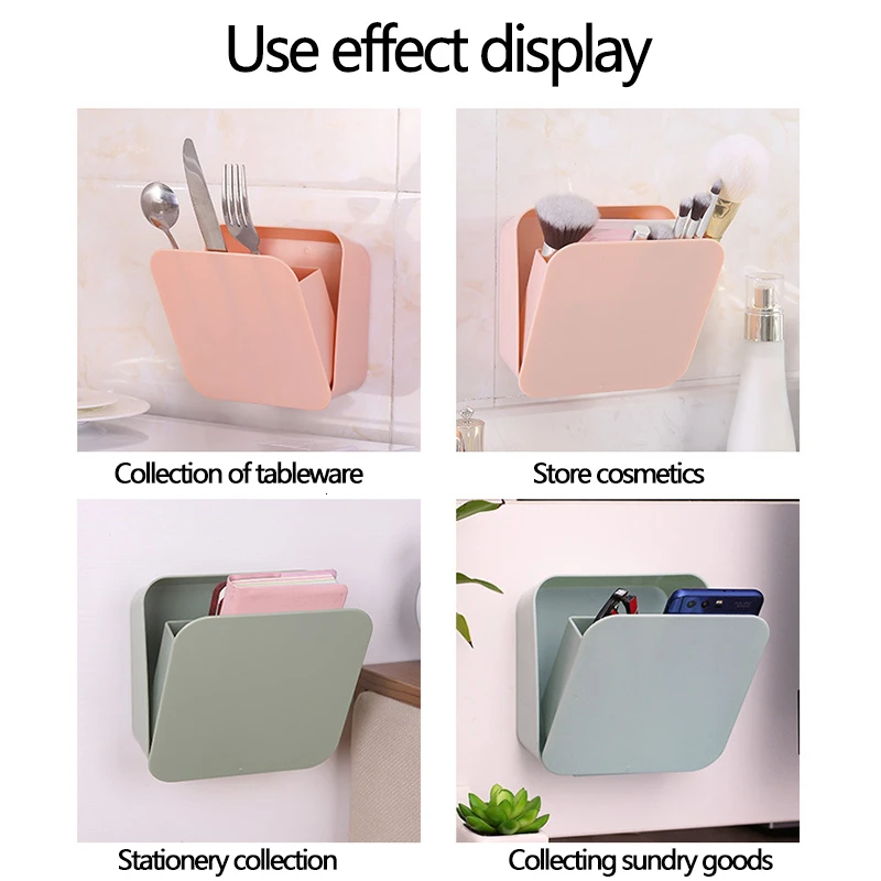 Многофункциональная настенная стойка с ящиками для хранения самоклеящиеся