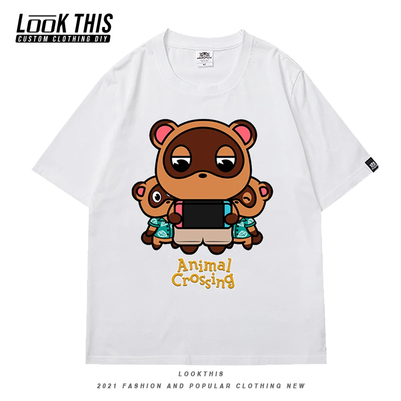 

Hot Animal Crossing Kawaii Short Sleeve Child T-shirt Summer Oversized T-shirt Teens Unisex Cartoon Sport Casual Tees Clothing