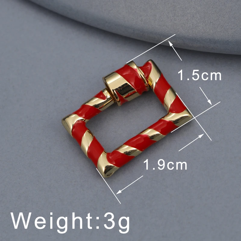 

MINHIN Handmade DIY Jewelry Enamel Spiral Clasps Fasteners Screw Locket Hook Accessories For Punk Mesh Chains Pendant Necklace