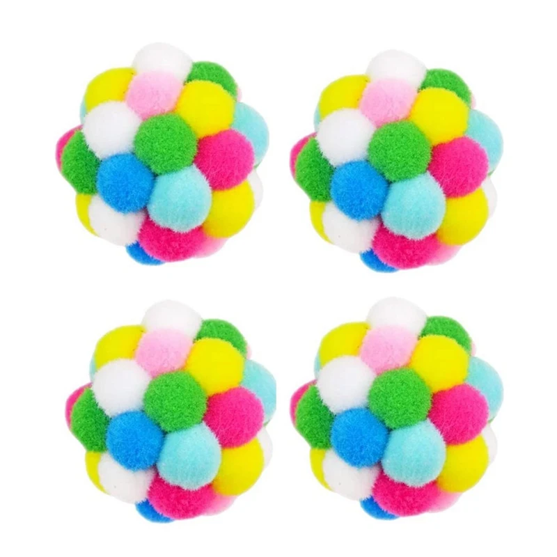

Cat Toy Ball Pet Supplies Intelligence Bell Ball Toys Artificial Colorful Cat Teaser Toy 4/7cm Multicolor Plastic Pet Supplies