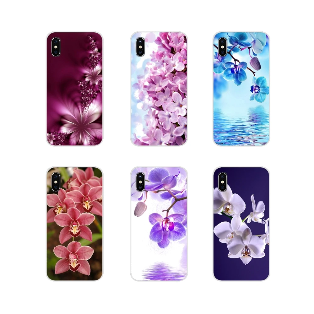 Цветной крутой цветок орхидеи для Apple iPhone X XR XS 11Pro MAX 4S 5S 5C SE 6S 7 8 Plus ipod touch 5 6 TPU