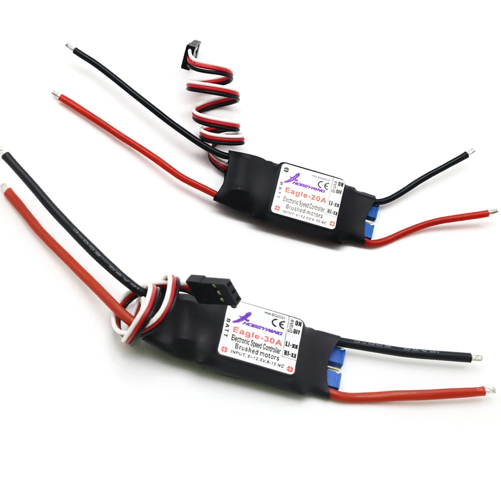 

Hobbywing Eagle 20A/30A Brushed ESC W/1A BEC Speed Controller For Brushed Motor For RC Airplane