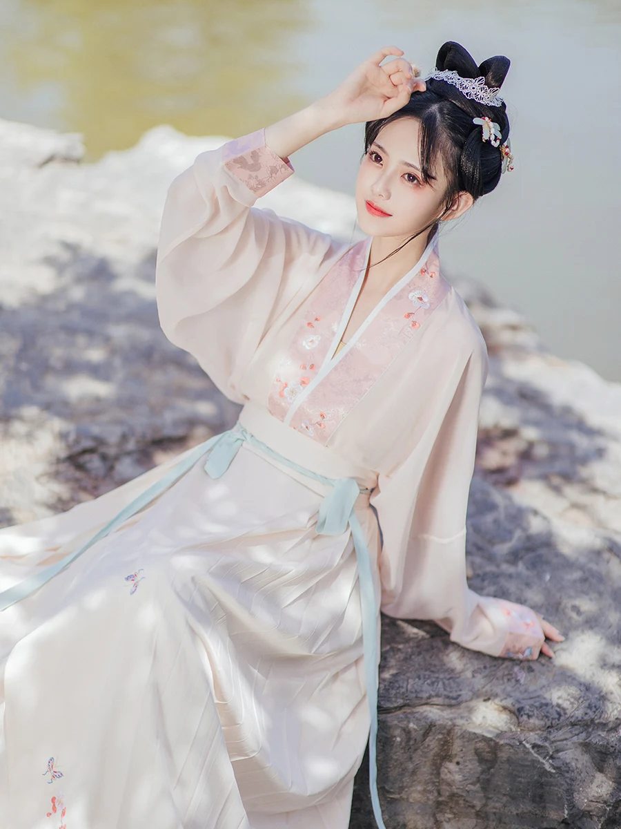 

2021 Three Piece Set Song Dynasty Classic Hanfu Suit Female Chinese Traditional Stage Performance Women Vintage Cosplay Costumes