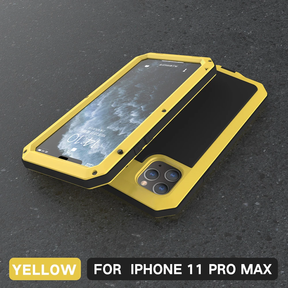 

Armor 360 Full Protect For coque iphone 11 case Shockproof Metal Aluminum Doom Heavy Duty funda For iphone 11 pro max case Cover