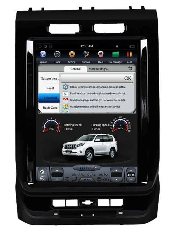 

13" tesla style vertical screen android 9.0 Six core Car GPS radio Navigation for ford F-150 Lobo F-250 2009-2014
