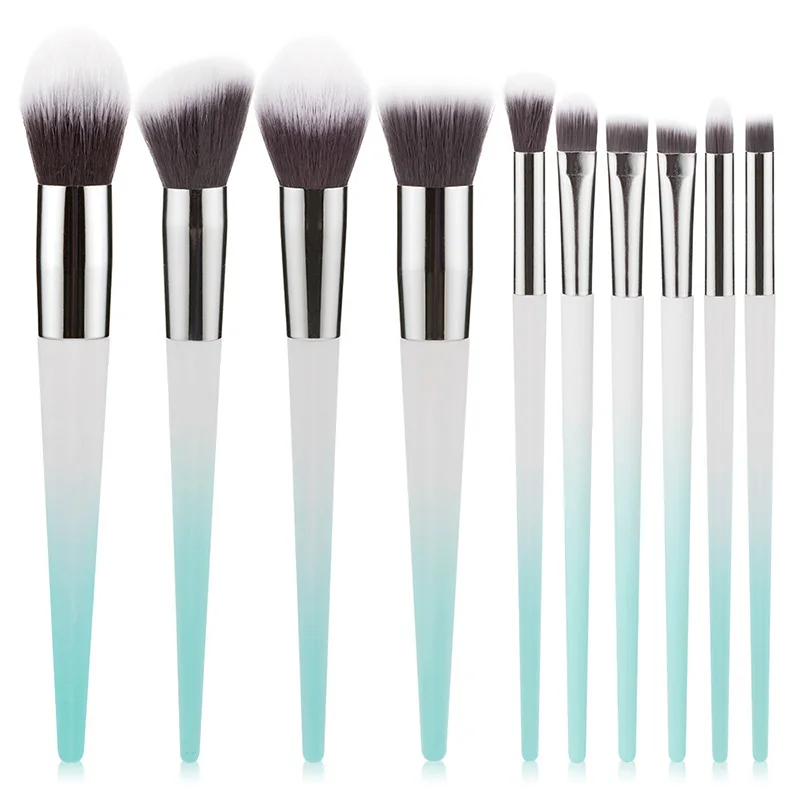 Crystal Gradient Makeup Brush 10 Sets Complete Eyeshadow Beauty Tools | Красота и здоровье