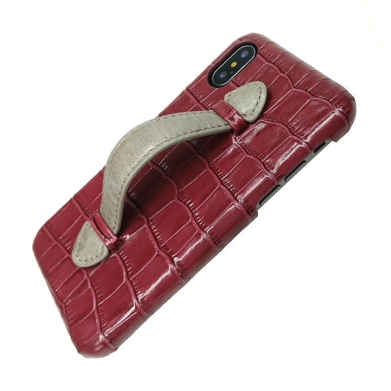 Чехол из натуральной кожи с ремешком на руку для iPhone X XS Max XR 7 8 Plus SE2|Бамперы| |