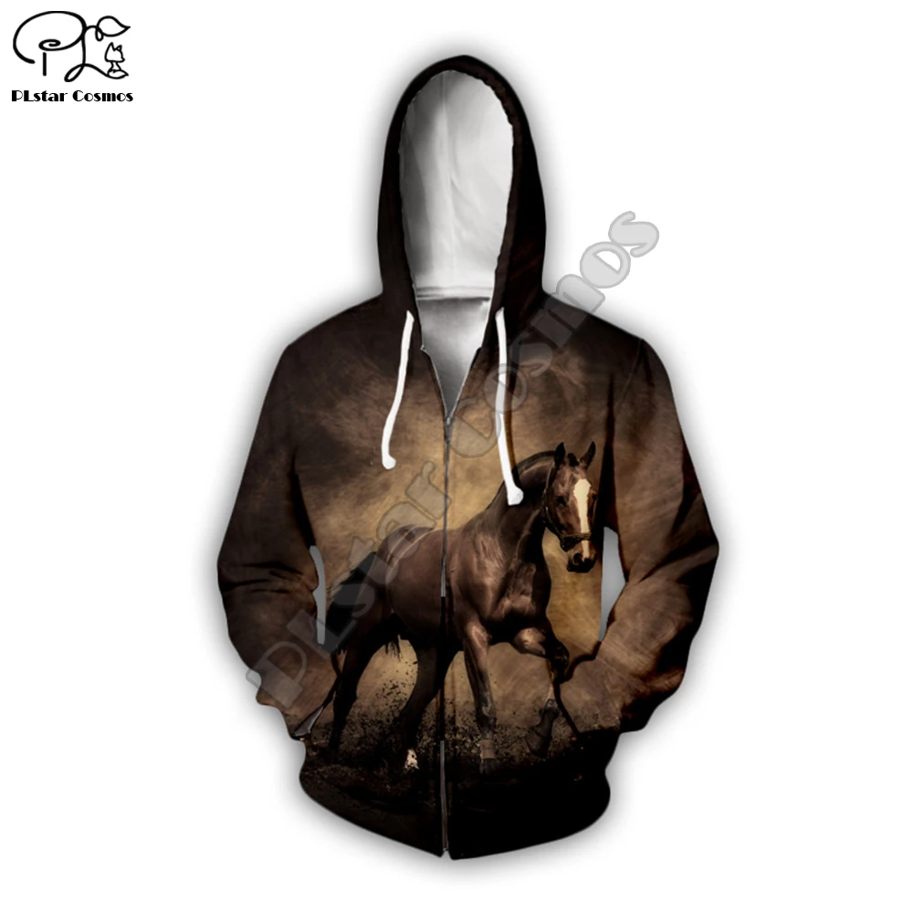 

New 3D sweatshirt Hoodies Men Horse Colorful 3D Print Long Sleeve Fashion Hipster Hoodie Loose Streetwear Pullovers Top MA019