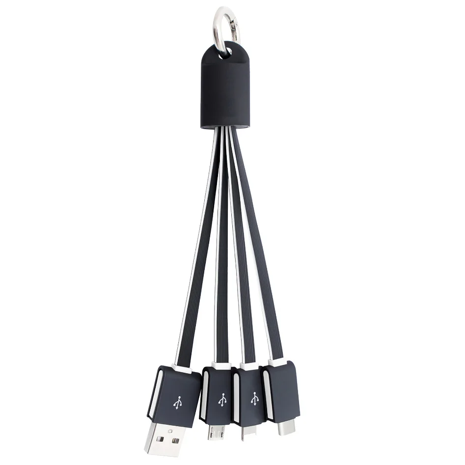 Светящийся брелок 3 в 1 Micro USB Type C зарядный кабель гитара дизайн Дата для iphone