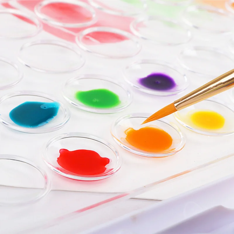12/24/36 цветов однотонный набор акварельных красок краска коробка пигмент с