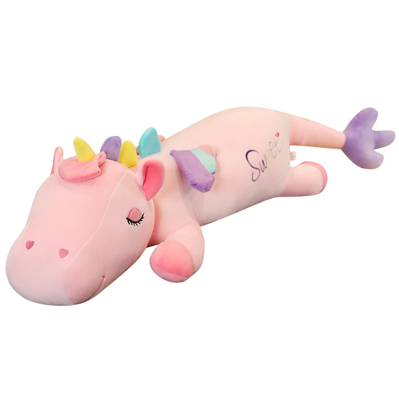 

New High Quality Large Lying Unicorn Soft Stuffed Animal & Plush Toys Plush Cute Unicorn Horse Doll Kids Doll for Children Gift