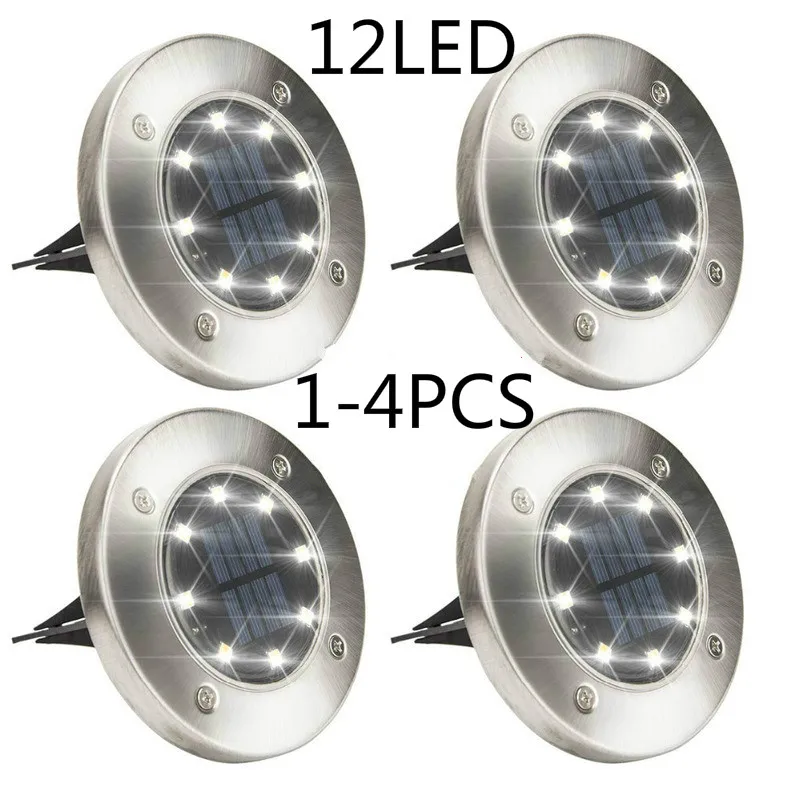 1 4 года шт/Солнечный Двор Газон диск светильник 12 Светодиодный уличный фонарь на