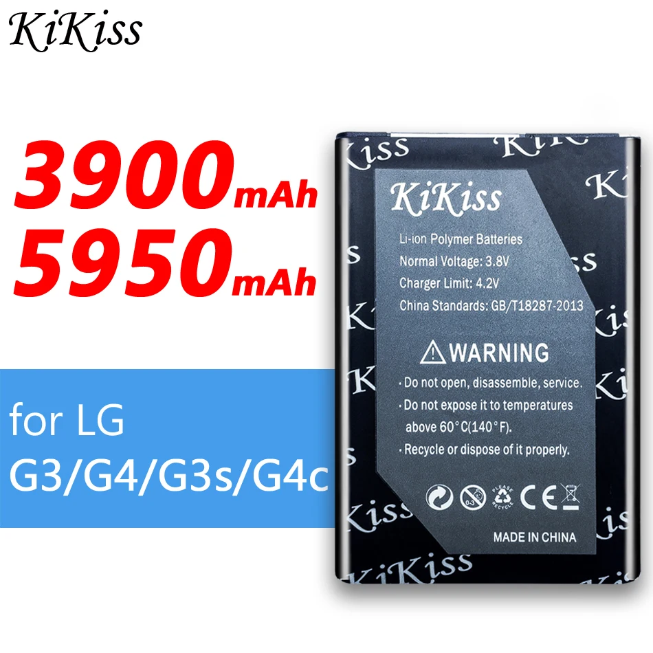 KiKiss BL 51YF/53YH/54SH/49SF Батарея для LG Optimus G3 G4 G3s G3C G4C G4S D724 D855 H815 H840 BL-54SH BL-51YF BL-53YH