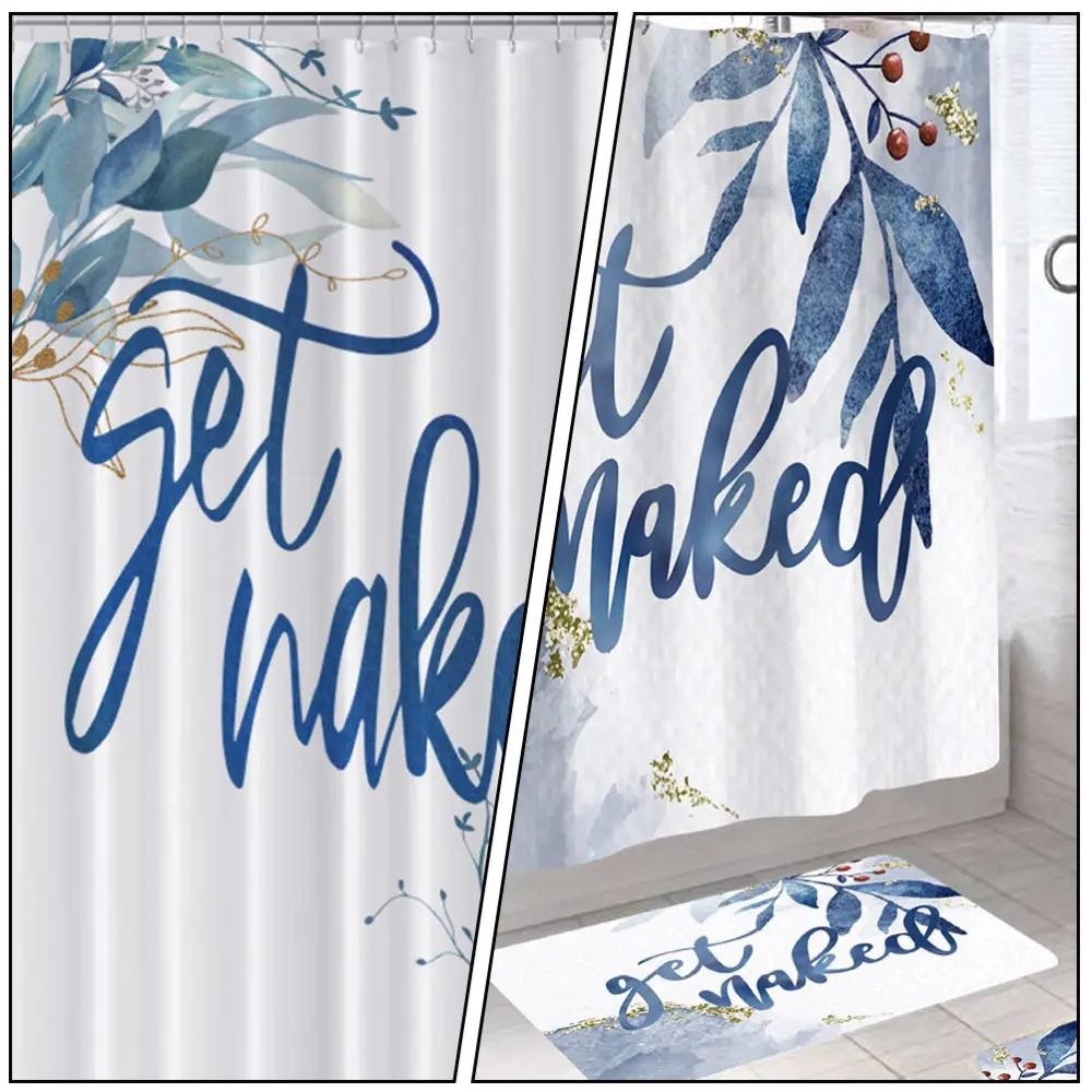 

1Pc Printing Shower Curtain Waterproof Bathing Curtain for Bathroom Hotel