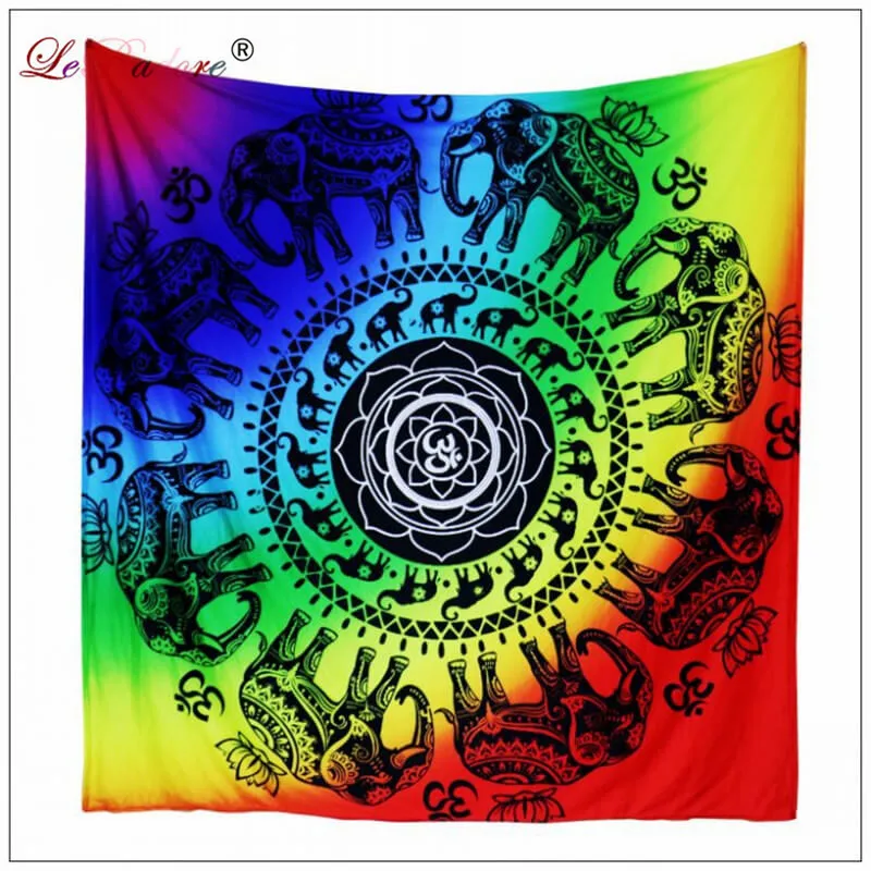 LeRadoreBeach полотенце гобелен Триппи настенные вешалки хлопок домашний декор пледы