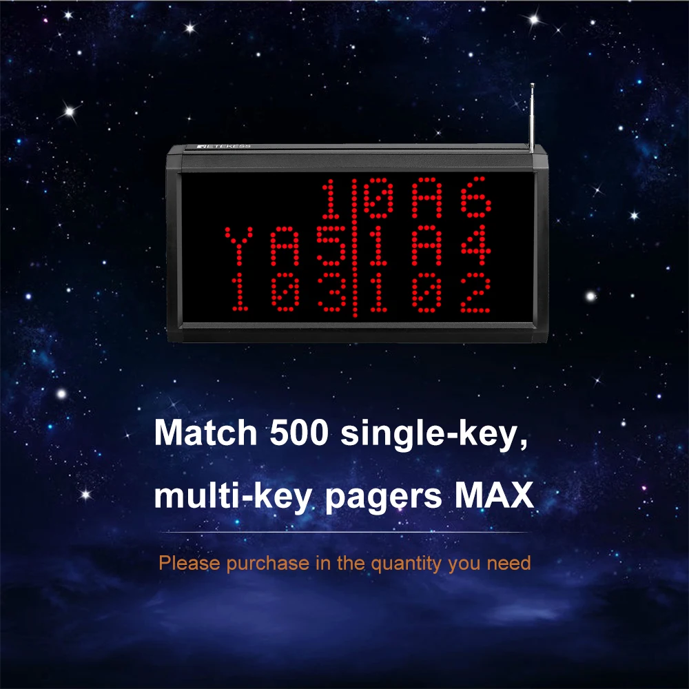 Retekess вызов обслуживание клиентов Беспроводная система вызова Голосовой