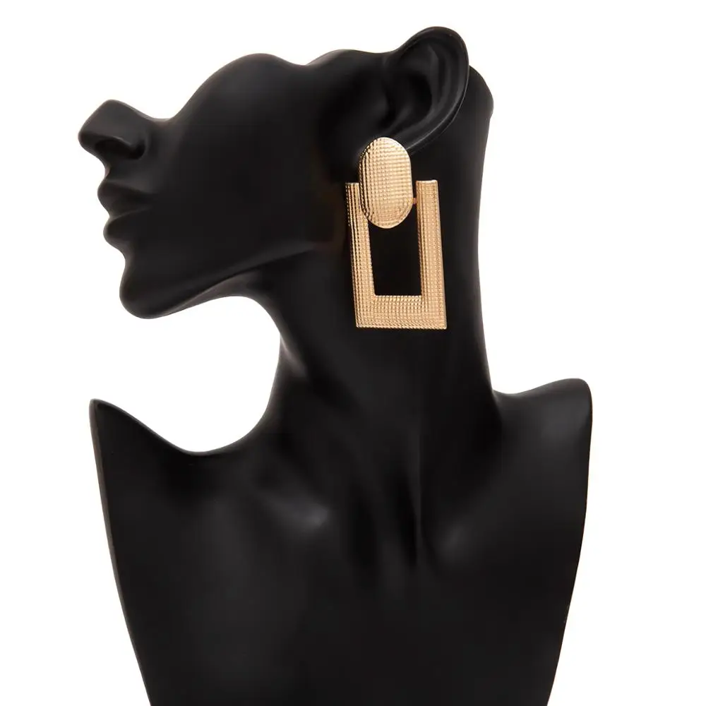 Женские большие висячие серьги SHIXIN корейские геометрические 2019|Серьги-подвески|