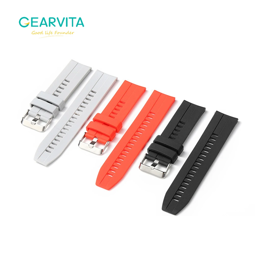 Ремешок силиконовый для смарт часов браслет из стали и кожи 22 мм аксессуары Huawei