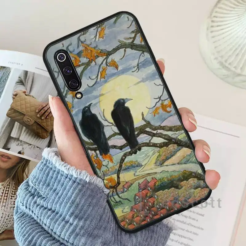 

Dark crow evil horror Phone Case For Xiaomi Redmi 7 9t 9se k20 mi8 max3 lite 9 note 8 9s 10 pro