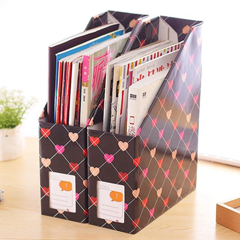 Бумажная настольная коробка для хранения документов, товары для дома и офиса, креативная коробка для хранения, домашняя настольная папка, книжная полка, Студенческая коробка для хранения книг