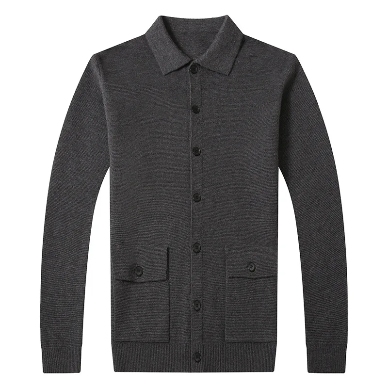 Men Sweater Cardigans Autumn Winter Fashion Warm Cashmere Woolen Cardigan with Pockets Casual Jacket Streetwear |