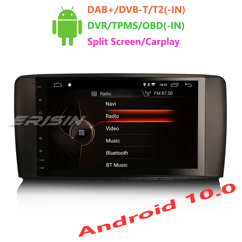 Erisin ES4295R 9 &quotAndroid 10 0 автомобильное радио GPS WiFi 4G TPMS DVR DAB + DSP CarPlay для Mercedes Benz R Class