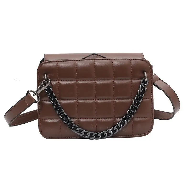 

Lattice Square Crossbody 2021 Fashion New High quality PU Leather Women's Designer Handbag Vintage Shoulder Messenger Bag