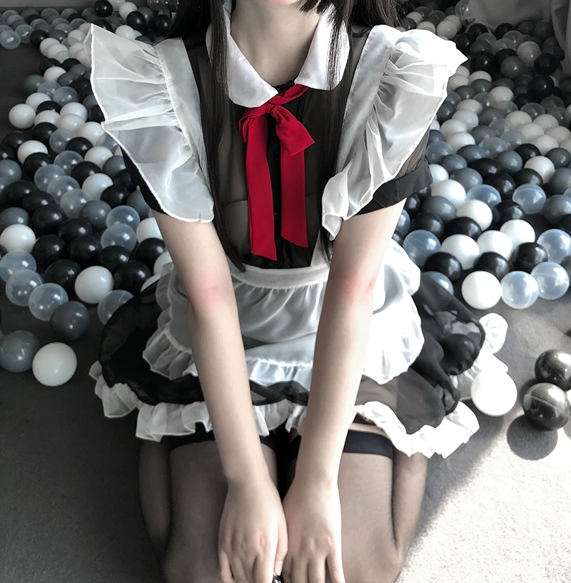 BOYSWE красивые мягкие перспективное сексуальное Косплэй платье горничной