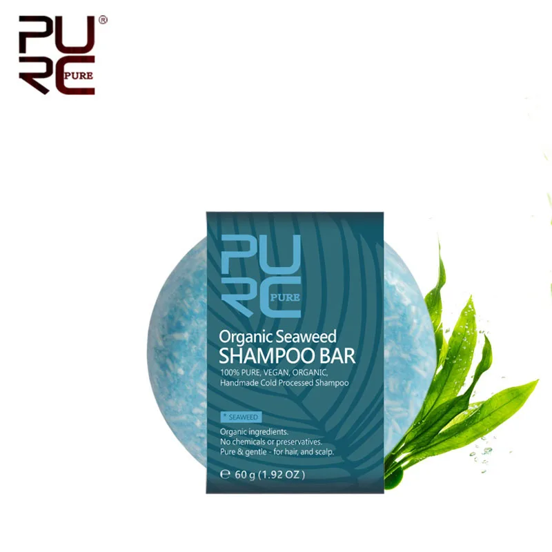 

11.11 PURC no chemicals or preservatives Organic Seaweed Shampoo Bar Vegan handmade cold processed hair shampoo Soap