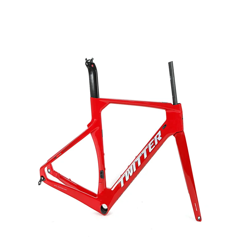 

Twitter off road bike frame R10 700C racing bicycle thru axle disc brake road bike carbon frame