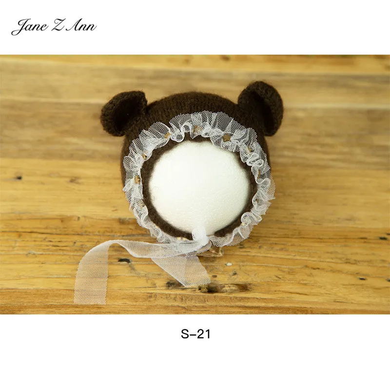 

Jane Z Ann Newborn photography props star hat baby photo studio shooting handmade knitted lace cap multi-colors