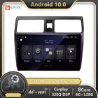 EKIY 6 + 128G 8 ядер для Suzuki Swift 2005-2010 автомобильное радио мультимедиа 1280*720P Blu-Ray IPS навигация GPS стерео no 2din 2 din DVD