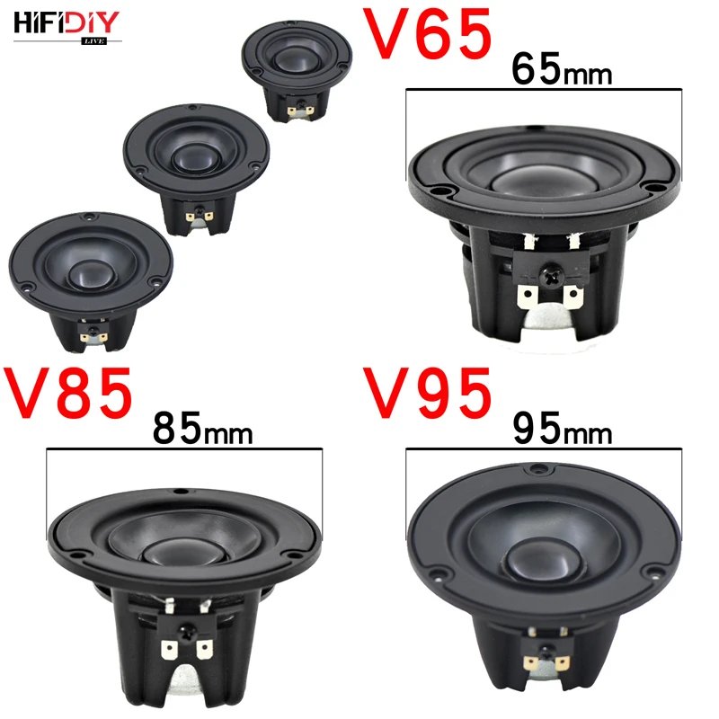 HIFIDIY алюминиевый умывальник Hi Fi 2 3 5 дюйма 65 мм полный динамик 4 Ом 20 Вт