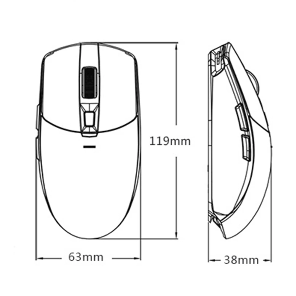

Laptop Notebook Gaming Mouse Wireless Mice Office Caring 8 Buttons 16000DPI 2.4G Computer Supplies for Ajazz i303pro