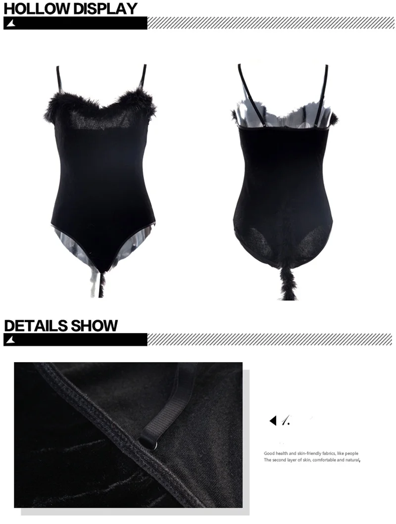 

Sexy Black Women Katze Roleplay Cat Uniform Erotic Lingerie Costumes Jumpsuit for Sweet Gift for Girlfriend Underwear Temptation