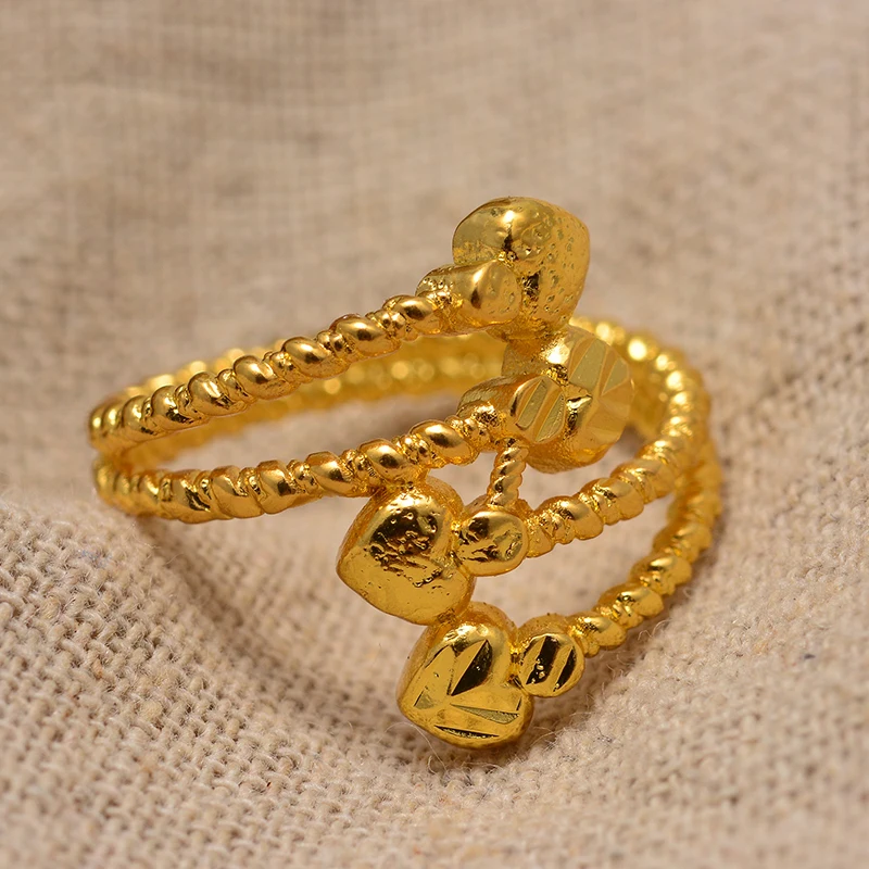 Кольца Из Дубая золотого цвета для женщин и мужчин кольцо в африканском стиле