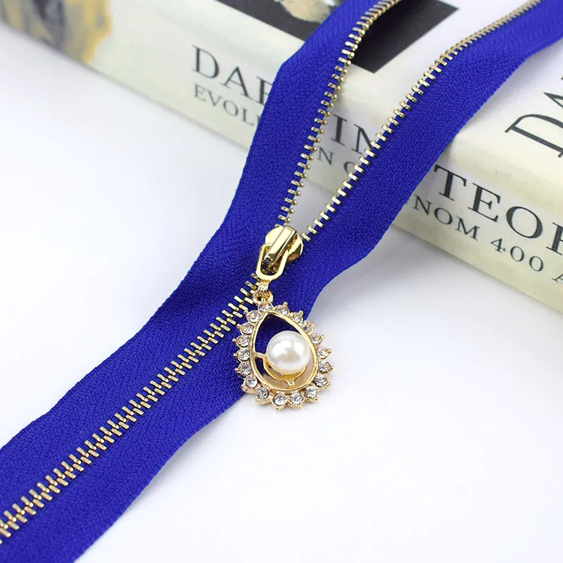 royal blue 3# металлическая молния 40 см/50 см/60 см/70 см, 2 шт/комплект/5 шт. с открытым концом с золотыми зубьями, застежка-молния для пошива сумок кошелек пуховик, куртка, юбка, Костюмы аксессуар - Цвет: royal blue