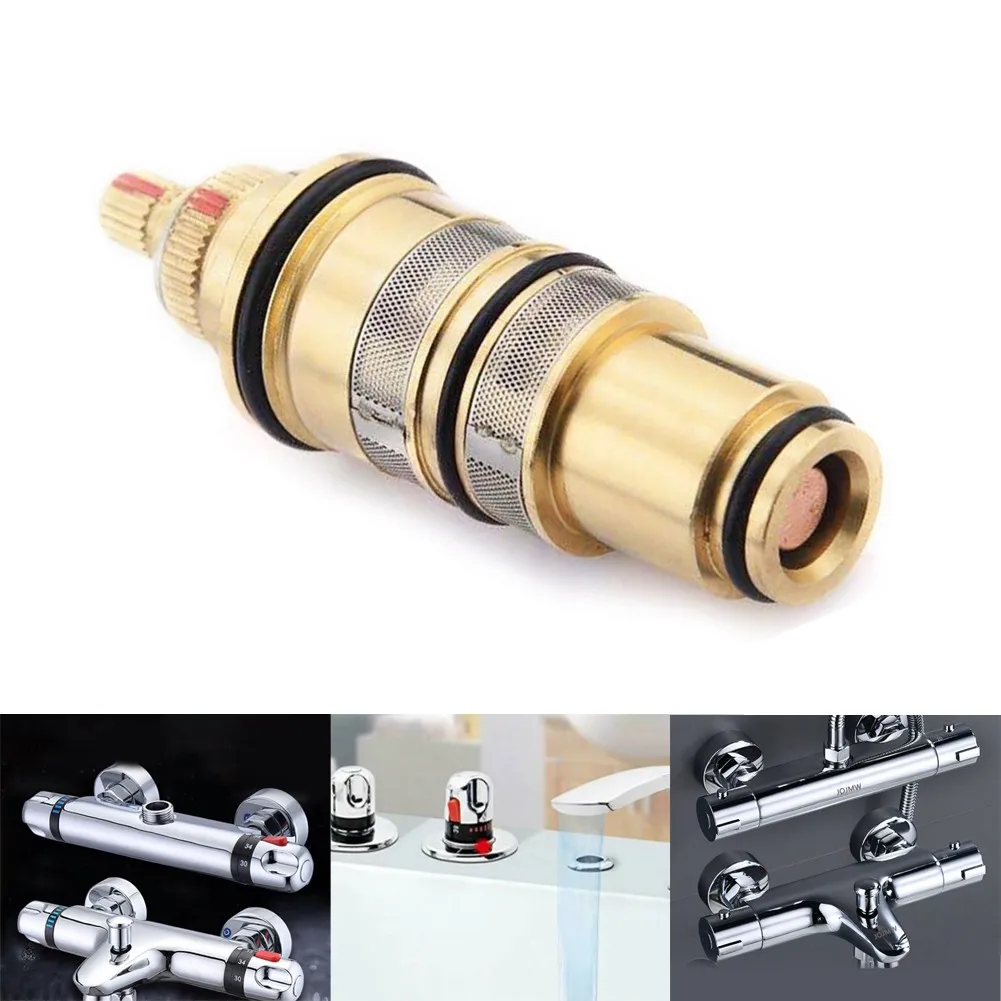 

New Brass Replacement Thermostatic Valve Spool Faucet Cartridge Shower Mixer Valve Tap Shower Mixing Valve Repair Kit