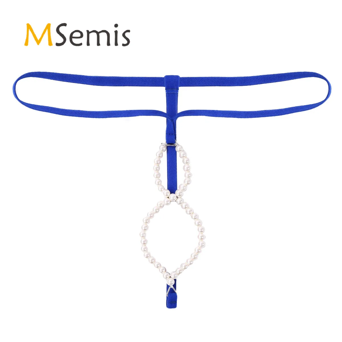 

Мужское нижнее белье без бретелек, эластичный пояс с искусственным жемчугом, стринги, трусы, бандаж, Т-образное кольцо, нижнее белье, трусы