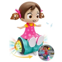 electric led rotation stunt walking singing dolls toys for girls baby doll lighting flashing music car children products gifts
