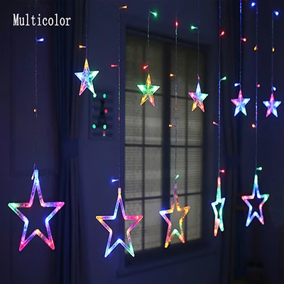 Multicolor 2,5 м, 138LED, 220 В, EU/110 В, США, рождественские гирлянды, гирлянда, светильник s, сказочный светильник для занавесок, для улицы, для вечерние, свадебные, праздничные, Декор - Испускаемый цвет: Multicolor