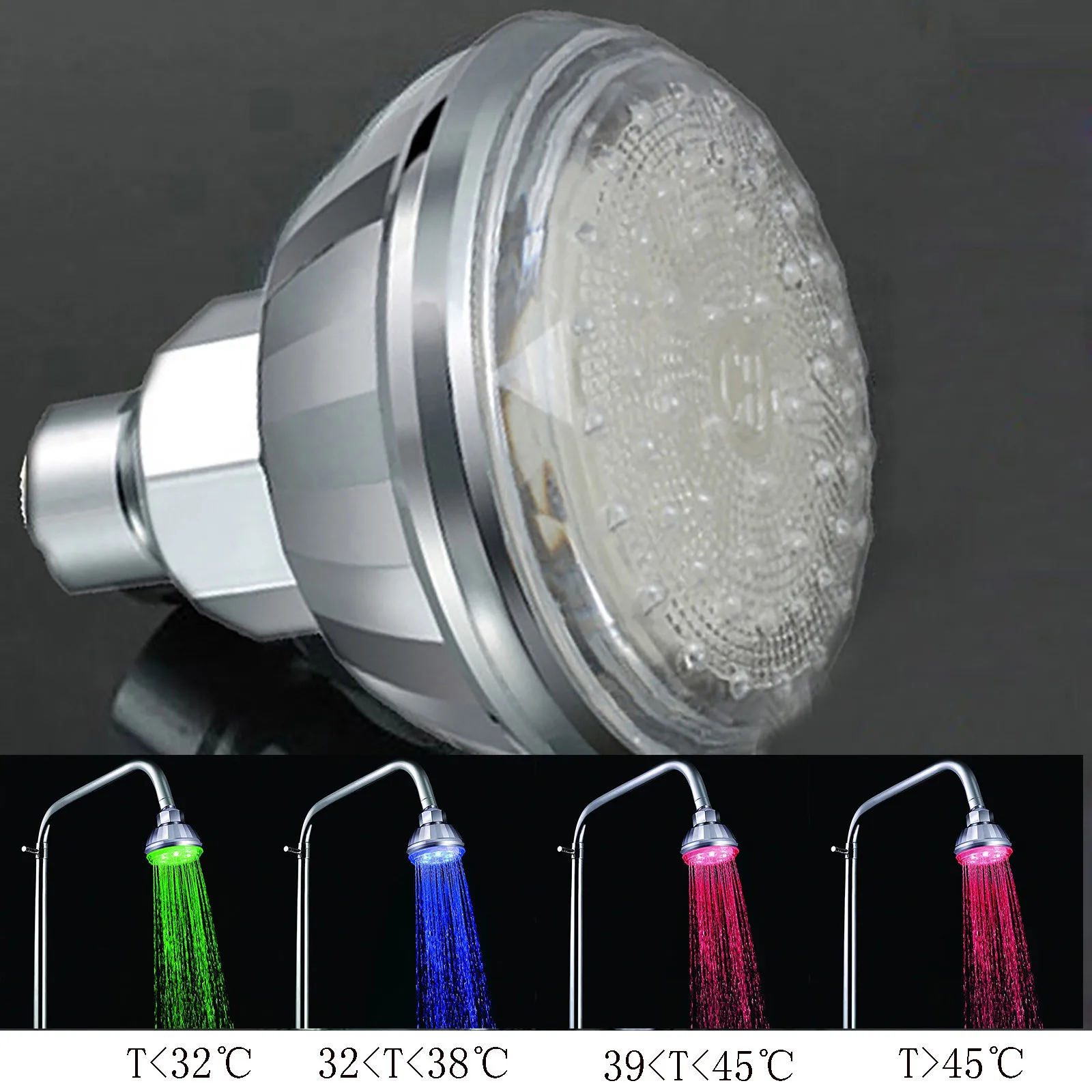 Насадка для душа с термочувствительностью 3 цвета светодиодный RGB светильник на