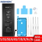 Аккумулятор NOHON для iPhone 7 6S 6 8 X Xr Xs SE SE2 5S 5C 5 Сменный батарея для iPhone7 iPhone6 iPhone8 аккумулятор большой емкости