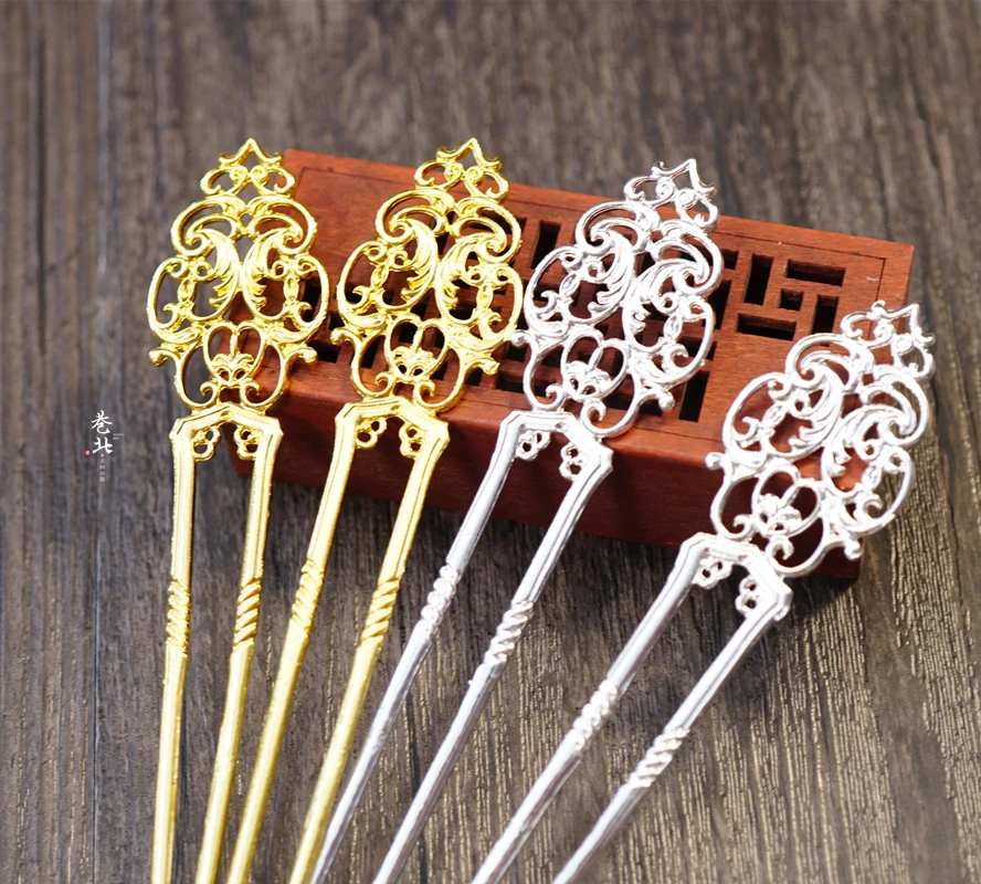 

Заколка для волос медная Kanzashi, простой стиль Тан, Dunhuang, старинные украшения для волос, женская заколка для волос для косплея, 1 пара